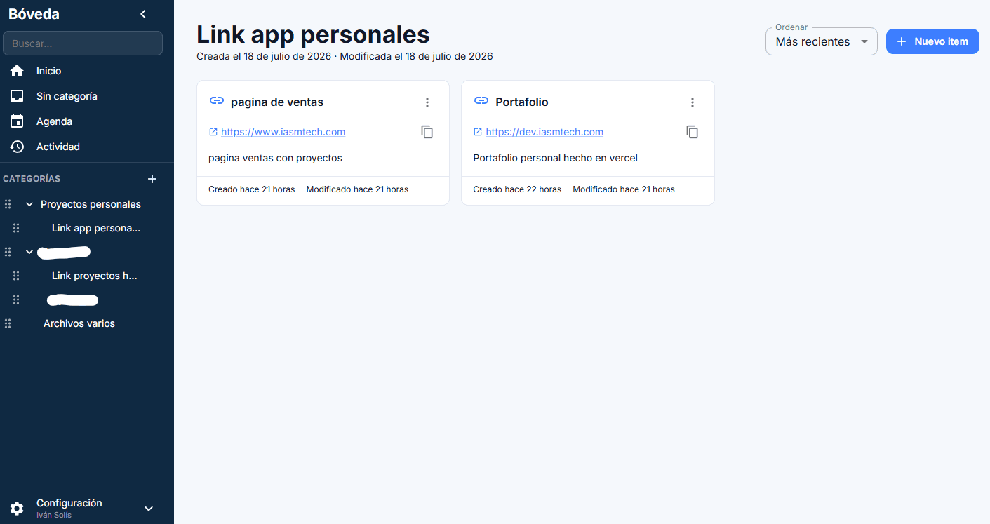 Bóveda Personal — Gestor Seguro de Credenciales